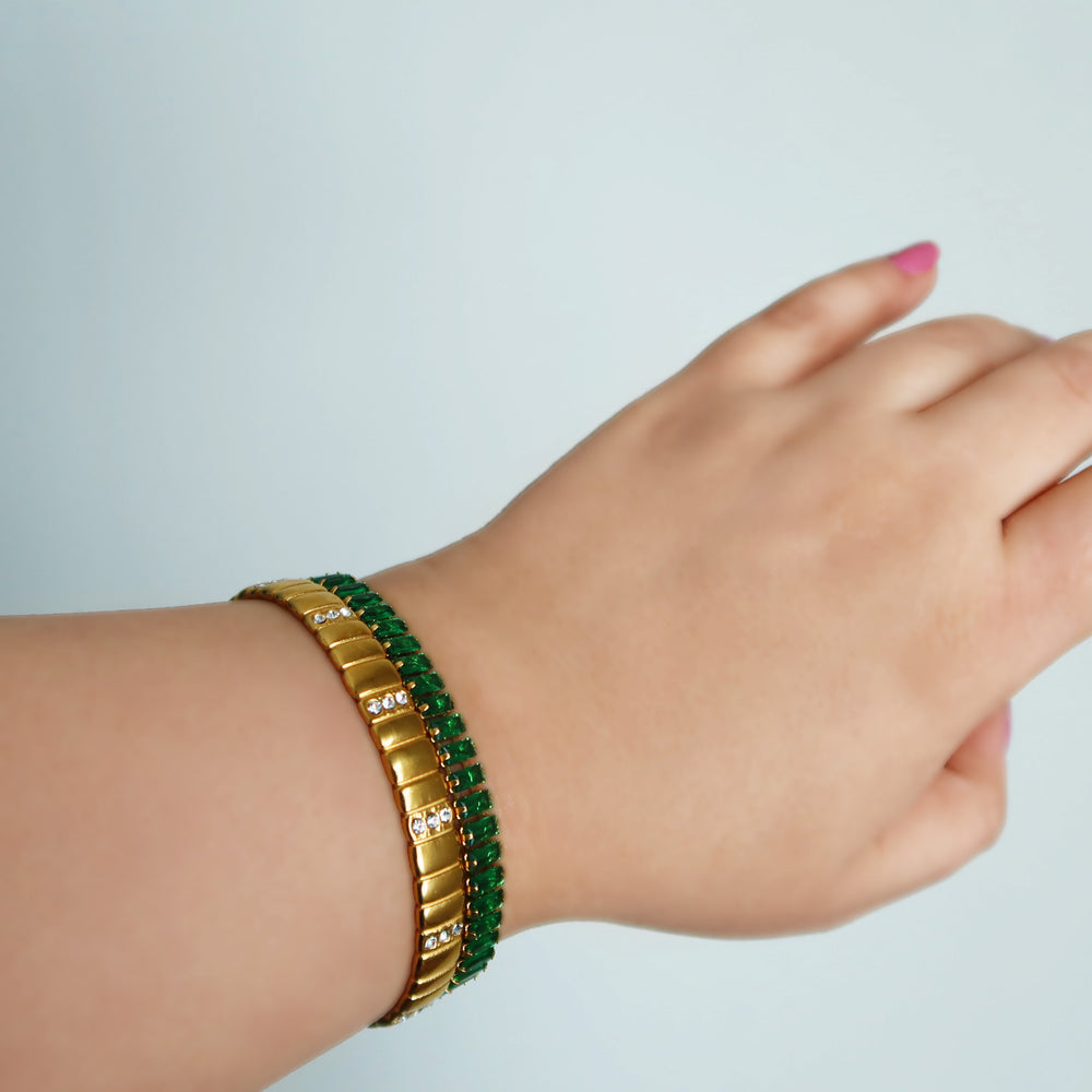 Array of Green - Tennis Bracelet - MOUA